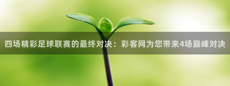 u8国际集团：四场精彩足球联赛的最终对决：彩客网为您带来4场巅峰对决